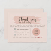 Bewerkbare bedankkaart voor kleine bedrijven RSVP kaartje (Voorkant / Achterkant)