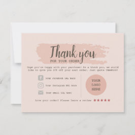 Bewerkbare bedankkaart voor kleine bedrijven RSVP kaartje