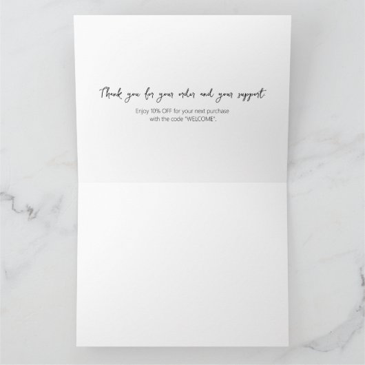 Bewerkbare Bedankt voor uw aankoop Small Business (Binnen)