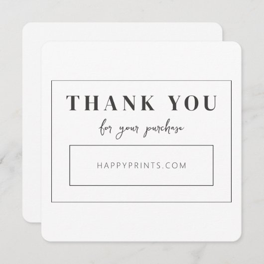 Bewerkbare Bedankt voor uw inkoopactiviteiten (Voorkant / Achterkant)