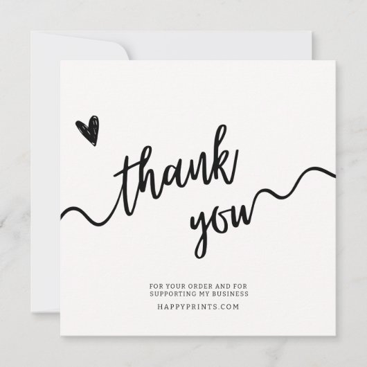 Bewerkbare Bedankt voor uw minimale inkoopsom (Voorkant)