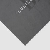 Bewerkbare bedrijfsnaam (of andere tekst) Grijs Tissuepapier (Detail)