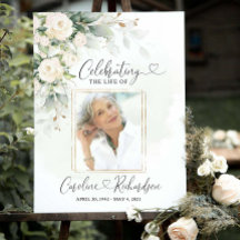 Bewerkbare begrafenis welkomstbord: viering van he