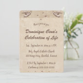 Bewerkbare Beige Angels Sterren Viering van het Le Kaart (Staand voorkant)