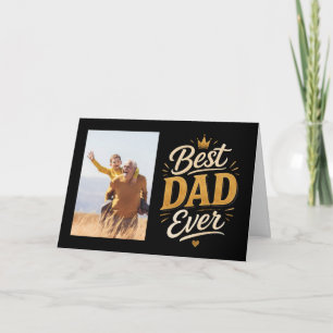 Bewerkbare Beste Papa Ooit Foto Vaderdag  Kaart