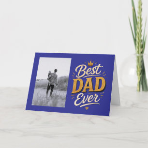 Bewerkbare Beste Papa Ooit Foto Vaderdag Kaart