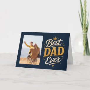 Bewerkbare Beste Papa Ooit Foto Vaderdag Kaart