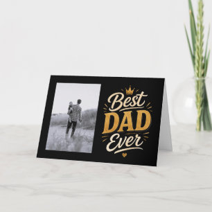 Bewerkbare Beste Papa Ooit Foto Vaderdag Kaart