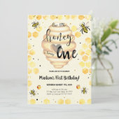 Bewerkbare Bij Uitnodiging (Staand voorkant)