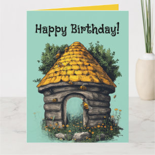 Bewerkbare Bijen en een Bijenkorf Kaart