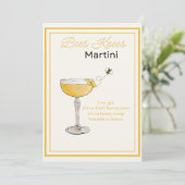 Bewerkbare Bijen Knieën Martini Recept Kaart (Staand voorkant)