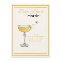 Bewerkbare Bijen Knieën Martini Recept Kaart