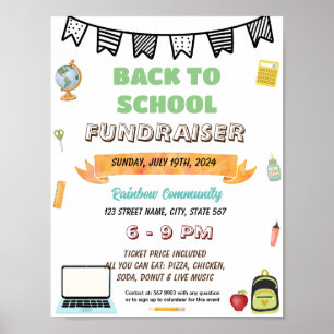 Bewerkbare bijles school flyer poster