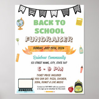 Bewerkbare bijles school flyer poster