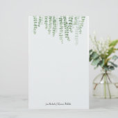 Bewerkbare bladeren uit een hangende mand briefpapier (Staand voorkant)