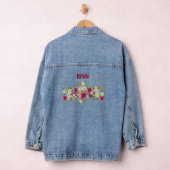Bewerkbare Bloemen Arrangement Bruiloft Denim Jacket (Hangar)
