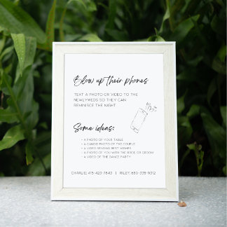 Bewerkbare Blow Up Hun Telefoons Trouwfototeken Poster