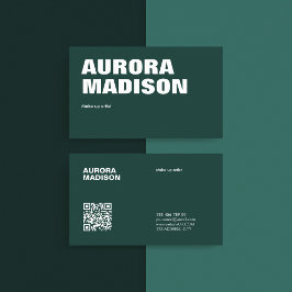 Bewerkbare Boho Business Card Template QR-code Visitekaartje