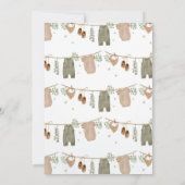 Bewerkbare Boho Het is een Boy Baby Kleding Baby s Kaart (Achterkant)