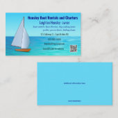 Bewerkbare bootverhuur en charters visitekaartje (Voorkant / Achterkant)