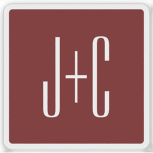 Bewerkbare bordeaux rode achtergrond & transparant sticker