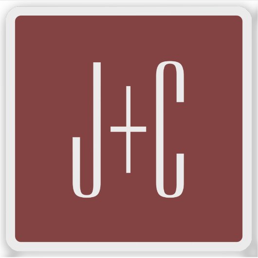 Bewerkbare bordeaux rode achtergrond & transparant sticker (Voorkant)