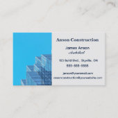 Bewerkbare bouwarchitect visitekaartje (Voorkant)