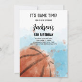 Bewerkbare Boys Slam Dunk Sportfeest Kaart (Voorkant)