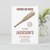 Bewerkbare Boys Sports Party Kaart met Classic Bal (Staand voorkant)