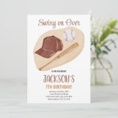 Bewerkbare  Boys Sports Party Kaart met handschoen (Staand voorkant)