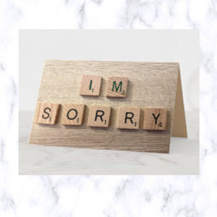 Bewerkbare brief Tegels Sorry Excuses Kaart