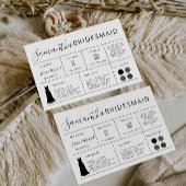 Bewerkbare bruidsmeisje informatie Kaart, bruidsfe Kaart