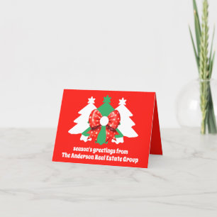 Bewerkbare Business Logo QR Code Corporate Christm Feestdagen Kaart