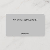 Bewerkbare camera Home Security Visitekaartje (Achterkant)