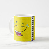 Bewerkbare cartoon Face Expression Koffiemok (Voorkant links)