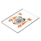 Bewerkbare Cat Love Heart Custom Design Notitieboek (Linkerzijde)