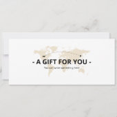 Bewerkbare Chili Plane Boarding Pass Kaart (Achterkant)