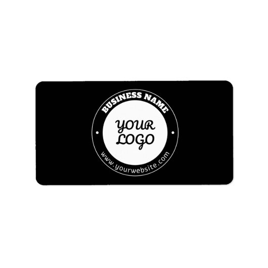 Bewerkbare circulaire tekst en geüploade Logo-Sjab Etiket (Voorkant)