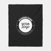 Bewerkbare circulaire tekst en geüploade Logo-Sjab Fleece Deken (Voorkant)