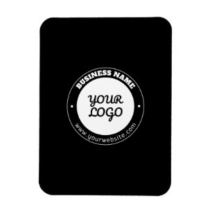 Bewerkbare circulaire tekst en geüploade Logo-Sjab Magneet