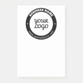Bewerkbare circulaire tekst en geüploade Logo-Sjab Post-it® Notes (Voorkant)