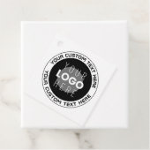 Bewerkbare circulaire tekst en vervangbare Logo |  Bedankjes Labels (In situ)