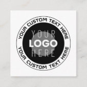 Bewerkbare circulaire tekst en vervangbare Logo |  Informatiekaartje (Voorkant)