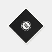 Bewerkbare circulaire tekst Sjabloon en uw Logo Servet (Hoek)