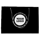 Bewerkbare Cirkelvormige Tekst Sjabloon & Uw Logo Groot Cadeauzakje (Achterkant)