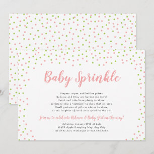 Bewerkbare Confetti Color Baby Sprinkle Kaart