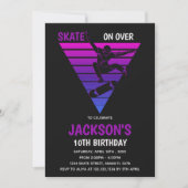 Bewerkbare Cool Skater Party Uitnodigen Kaart (Voorkant)