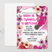 Bewerkbare Cowgirl Verjaardag Uitnodiging Sjabloon (Voorkant / Achterkant)