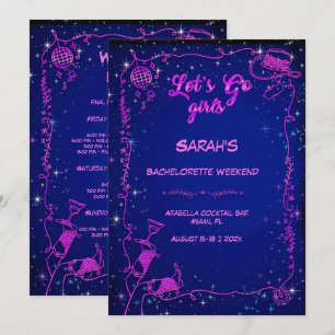 Bewerkbare Cowgirl vrijgezellenfeest Kaart