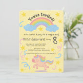 Bewerkbare Crayon Style – Unicorn Dream Sparkle Kaart (Staand voorkant)